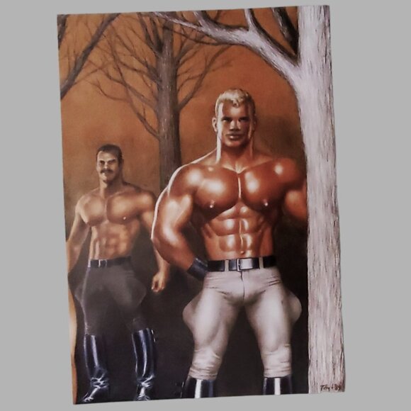 Tom Of Finland Art Print Color Drawing Decor Gay Interest - Picture 1 of 1